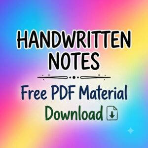 Handwritten Notes Free PDF